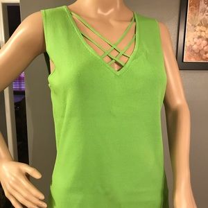 Cable & Gauge Criss Cross Front Tank Top